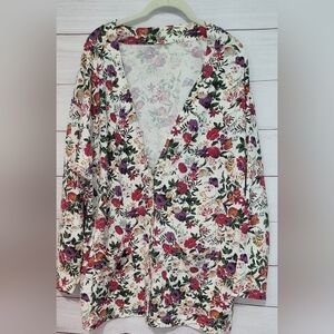 Nwot Vintage Flower Pattern  Granny Cottagecore Cabin Jacket Size 1X